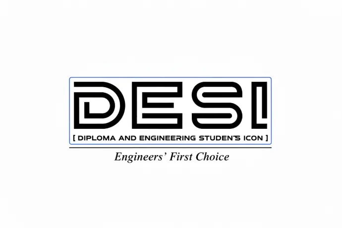 Logo for DESI, an educational platform for Diploma and Engineering students offering study materials and courses. Tagline: Engineers&#39; First Choice.